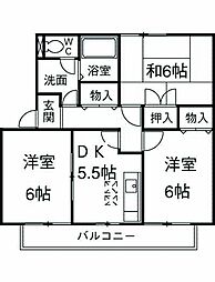 ヴェルドミール・レクス 3DKの間取図画像