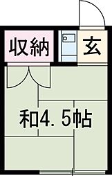 榛名荘 2階ワンルームの間取り