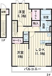 間取図画像 2LDK