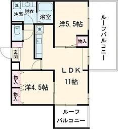 ロワール赤塚 2LDKの間取図画像