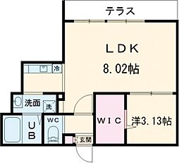 CACTUS高砂 1LDKの間取図画像