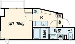 京王線 千歳烏山駅 徒歩3分の賃貸アパート 1階1Kの間取り