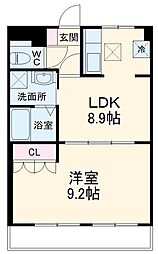 JR総武本線 稲毛駅 徒歩20分の賃貸マンション 1階1LDKの間取り