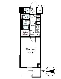 東武東上線 大山駅 徒歩9分の賃貸マンション 12階1Kの間取り