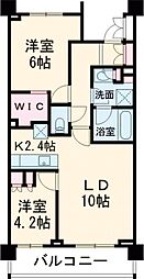 プライムメゾン武蔵野の杜 3階2LDKの間取り