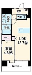 Ｍａｋｉｋｉ　ｇａｒｄｅｎ　ｐｌａｃｅ 13階1LDKの間取り