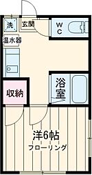 京王相模原線 南大沢駅 徒歩27分の賃貸アパート 2階1Kの間取り