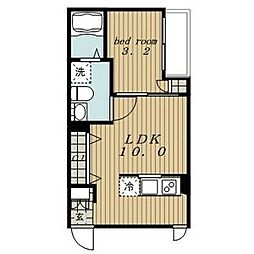 White Hills West 3階1LDKの間取り