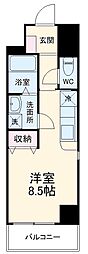 ラドゥセール今池 ワンルームの間取図画像