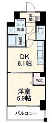 プレスティ則武 1DKの間取図画像