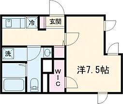 東急大井町線 上野毛駅 徒歩5分の賃貸マンション 3階1Kの間取り