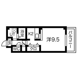 プチメゾン稲生 ワンルームの間取図画像