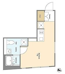 ＥＸＡＭ西小山 3階ワンルームの間取り