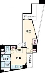 ヴィータローザＣＱレジデンス練馬富士見台 7階1DKの間取り