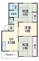 浅野第3ビル 3DKの間取図画像
