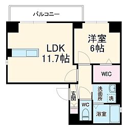 名古屋市営名港線 六番町駅 徒歩7分の賃貸マンション 3階1LDKの間取り