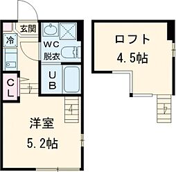 ローレンスヒルズ 101 1階1Kの間取り