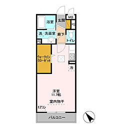 Ｔｒｙａｌｌ 1階ワンルームの間取り