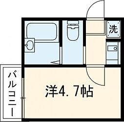 サンモール竹ノ塚 1階1Kの間取り