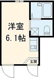 ＢＯＮＤＳ小台 1階ワンルームの間取り
