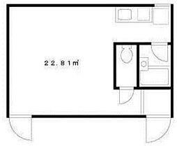 プラットハセガワ 301 3階ワンルームの間取り