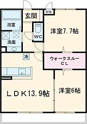 RoyalJistSUITES 2LDKの間取図画像