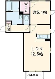 ケイコーポＣ 1階1LDKの間取り