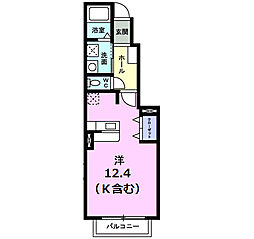 ラフォーレ柿生 ワンルームの間取図画像