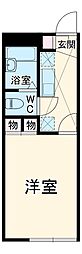 レオパレスロータス 1Kの間取図画像