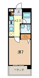 ＪＣ　ＳＴＡＴＩＯＮ　143 5階1Kの間取り