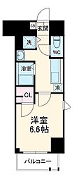 JR東海道本線 平塚駅 徒歩6分の賃貸マンション 7階1Kの間取り