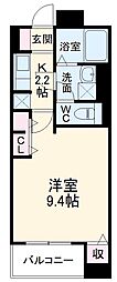 サイドパーク 1Kの間取図画像
