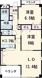 間取図画像 2LDK