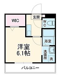 JR東北本線 蓮田駅 徒歩8分の賃貸アパート 3階1Kの間取り