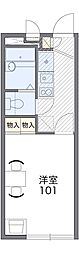 レオパレスリエール 1Kの間取図画像