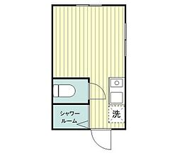 グレースラート 1階ワンルームの間取り