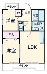 間取図画像 2LDK