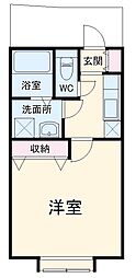 小田急小田原線 秦野駅 徒歩14分の賃貸アパート 2階1Kの間取り