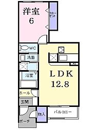 スペース　ルーメンII 1階1LDKの間取り