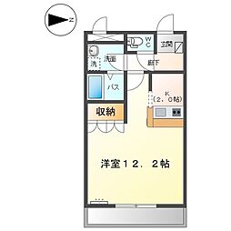 JR両毛線 新前橋駅 3.5kmの賃貸アパート 1階1Kの間取り