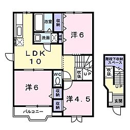 ベルドミールイイダ 3LDKの間取図画像