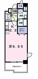 カーサビアンカ 1Kの間取図画像