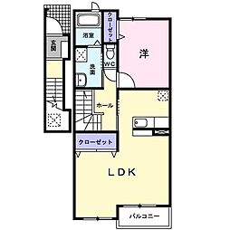 サニーレジデンスB 1LDKの間取図画像