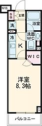COMFORIA蒲田 1Kの間取図画像