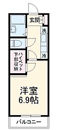レオパレスアーバンコート熱田 101 1階1Kの間取り