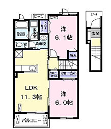 カサカンパーナ2 2LDKの間取図画像