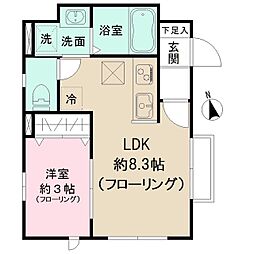 シャルモント 1LDKの間取図画像