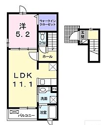 ルヴァンデュパン 1LDKの間取図画像