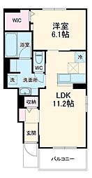 コンフォート西鶉1 1LDKの間取図画像