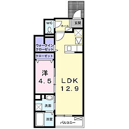 ペルリ 1LDKの間取図画像
